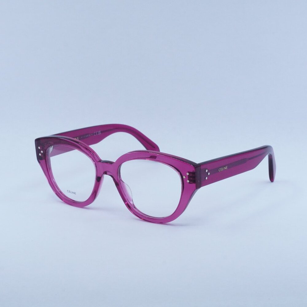 Celine CL50132I 081 Eyeglasses Transparent Cherry 51mm Cat Eye Frame